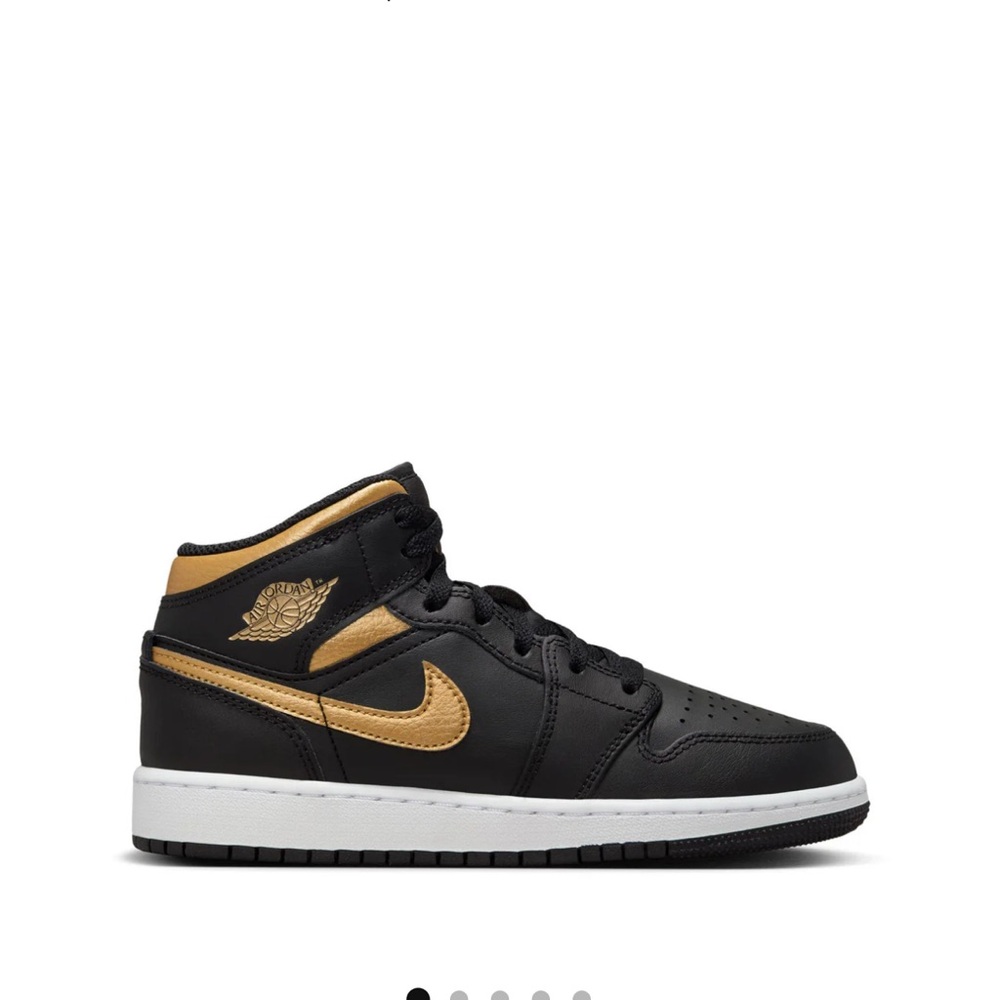 Nike Black and Gold Mid-Top Sneakers